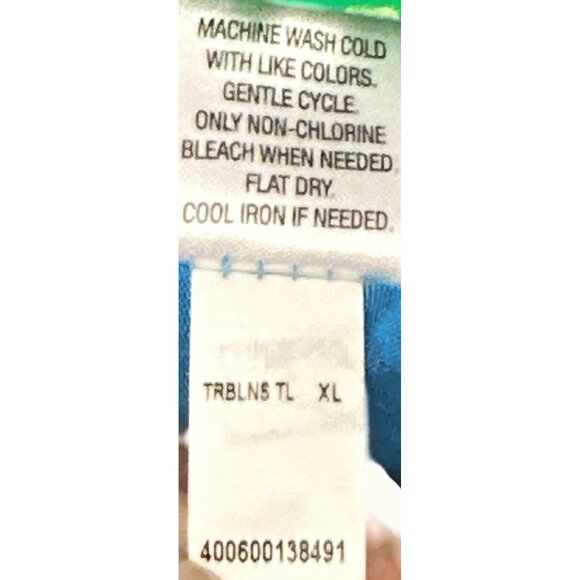 Apt 9 Modern Essential V Neck Short Sleeve Top Teal Geometric Pattern Rayon XLG - Picture 7 of 9